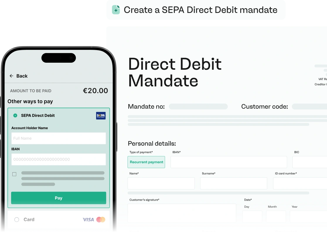 SEPA Direct Debit mandate